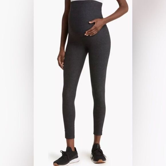 NWOT Zella Restore Soft Maternity Leggings in Heathered Black Size S - Picture 1 of 10